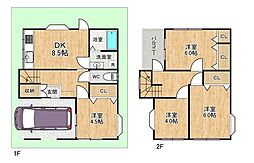 中古戸建　豊中市千里園3丁目 4DKの間取り