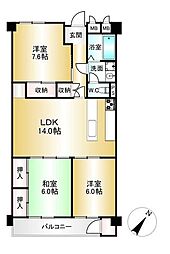 千里桃山台セントポリア 3LDKの間取図画像