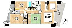 レジオンスクエア緑地公園2番館 3LDKの間取図画像