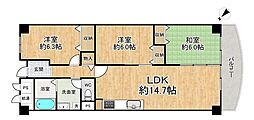 コンドミニアム千里中央 3LDKの間取図画像