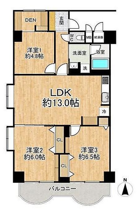◆3LDK◆専有面積68.12m2◆バルコニー面積7.30m2