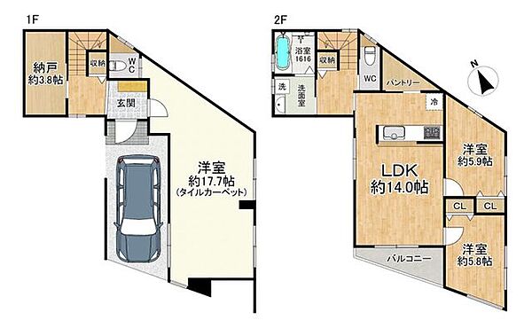間取りを拡大表示
