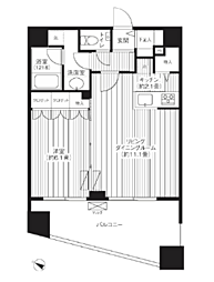 グランハイツ代々木 5階1LDKの間取り