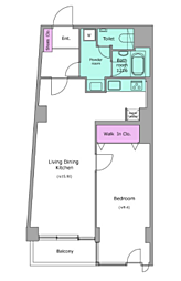 アーバンパーク代官山1 1LDKの間取図画像