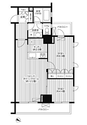 グランハイツ代々木 2LDKの間取図画像
