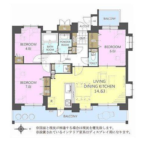 間取り ヴィラージュ・ヴェール8番館 3階/-