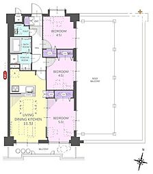 シティコーポパルナス廻田パート2 3LDKの間取り