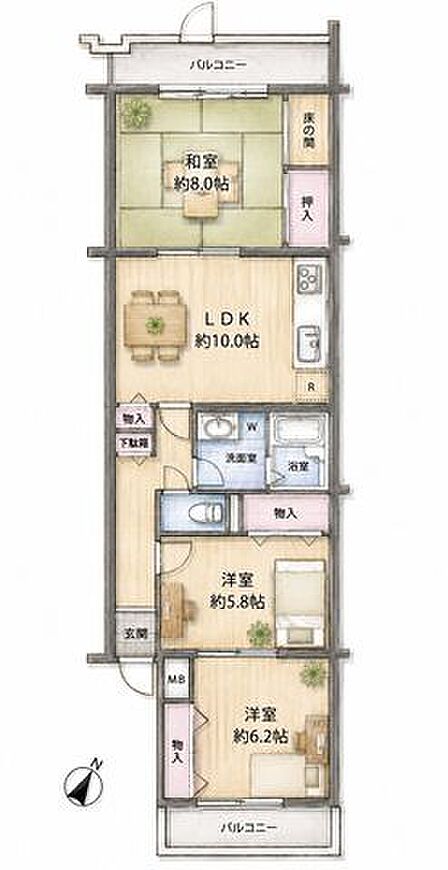 ■和室8帖あり■生活しやすい住環境