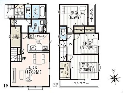 間取り：〜House Layout〜全居室フローリングであることで、使い方が拡がります。収納スペースや家具の配置が自由に。和室が不要な方にお勧めの間取りです。