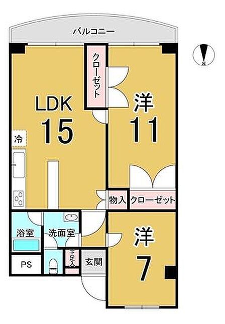 2LDK 間取り
