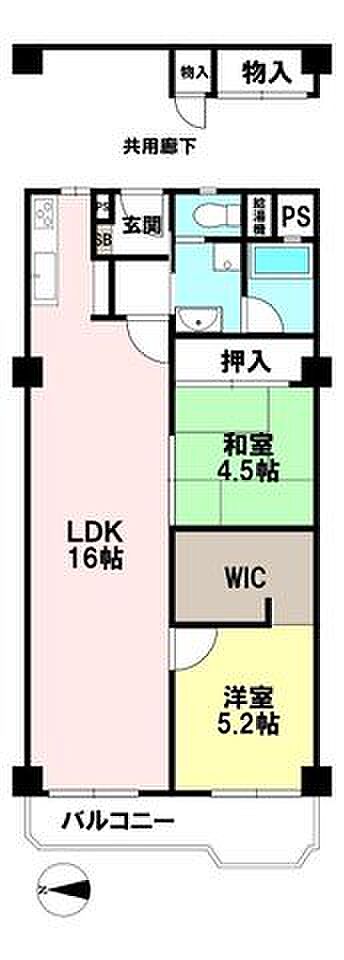 ウォークインクローゼット付きで、お洋服や季節物、バッグ類までしっかり収納可能。居室をすっきり広く使えるのが魅力です。