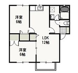 ヴェッセルA 2LDKの間取図画像