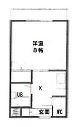 プレミスND 1Kの間取図画像