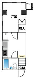 ニュー青江マンション 1Kの間取図画像