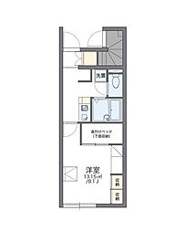 レオパレスアンタレス 1Kの間取図画像