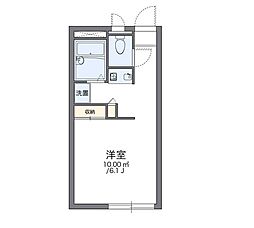 レオパレスエクセルコート 1Kの間取図画像