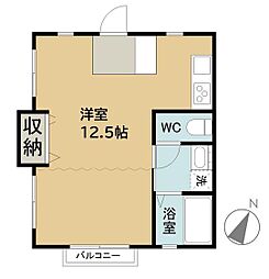 グランカーサ松島 ワンルームの間取図画像