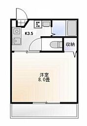 まいる～む 1Kの間取図画像