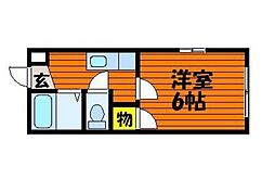 Act18 1Kの間取図画像