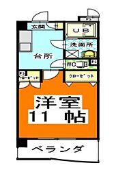 アークハイツ鹿田 1Kの間取図画像