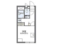 レオパレス福浜B 1Kの間取図画像