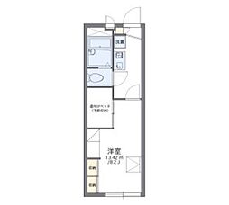 レオパレスガーデンシティ 1Kの間取図画像