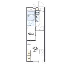 レオパレスドゥージェーム 1Kの間取図画像