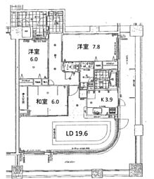 アルファステイツ桃太郎大通り 3LDKの間取図画像