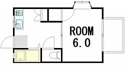 コーポAK 1Kの間取図画像