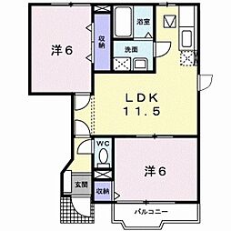 ソレイユ.NA棟 2LDKの間取図画像