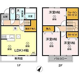 グランモア 3LDKの間取図画像