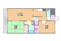パラッツオ操明 2LDKの間取図画像