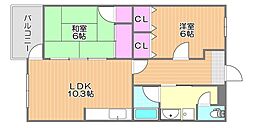 ガレリア21 2LDKの間取図画像