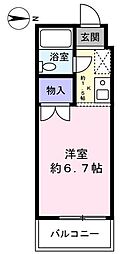 片山グリーンハイツ 1Kの間取図画像