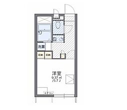 レオパレスマユリカ5 1Kの間取図画像