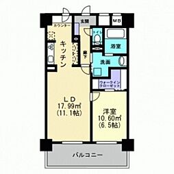 リッチ・クレールマンション 1LDKの間取図画像
