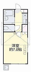 レセンテ614 1Kの間取図画像