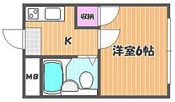 さかいビル 1Kの間取図画像
