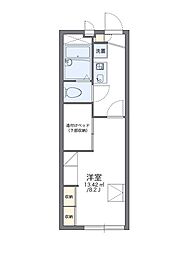 レオパレスウォーターリリィ北方 1Kの間取図画像