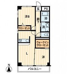 深可ヒュッテ 2LDKの間取図画像