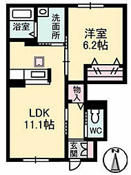 シャーメゾン・晟 1LDKの間取図画像