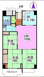 第二厚生町マンション 4DKの間取図画像