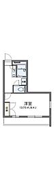 レオパレス中島 1Kの間取図画像