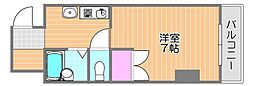 大河原BLD 1Kの間取図画像