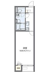 レオネクストグリーン館 1Kの間取図画像