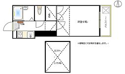 大安寺第1AP 1Kの間取図画像