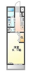 アネシス 1Kの間取図画像