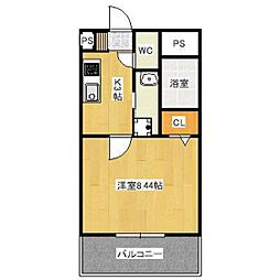 Wisteria 1Kの間取図画像
