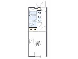 レオパレスミッドフォート 1Kの間取図画像