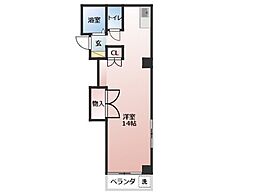メゾン富田町 ワンルームの間取図画像